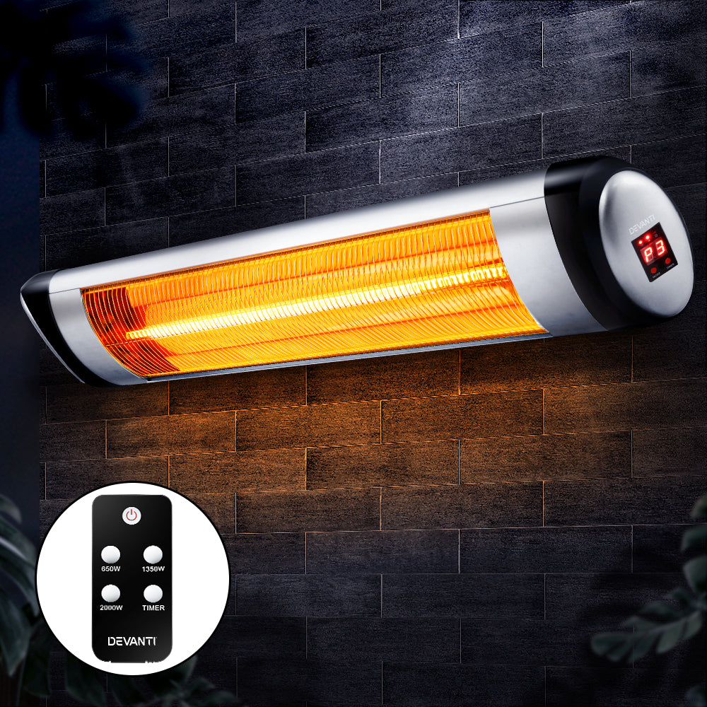 Electric Strip Heater Radiant Heaters 2000W - Remote Control