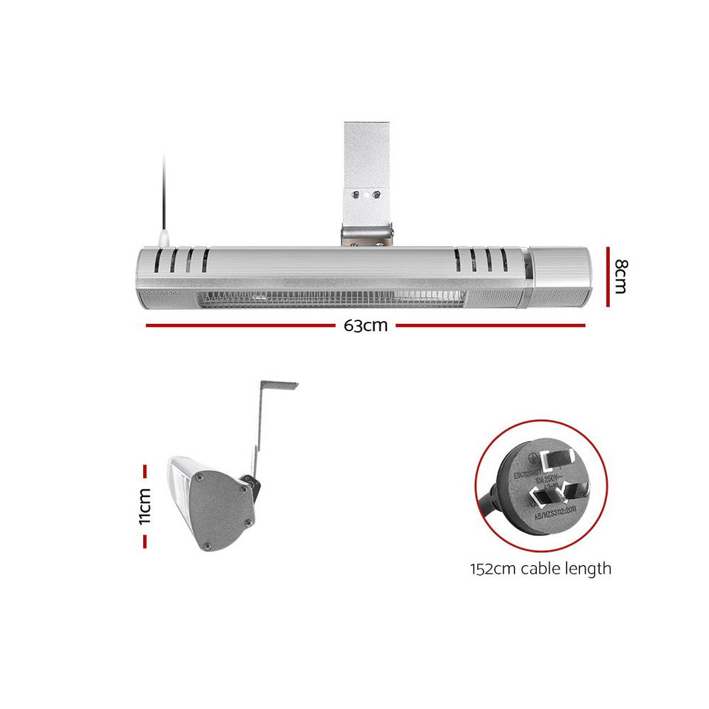 Electric Strip Infrared Radiant Heaters 2000W