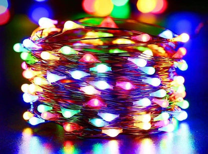 20M Multi Colour Solar Powered Outdoor Fairy Lights with 8 Lighting Modes