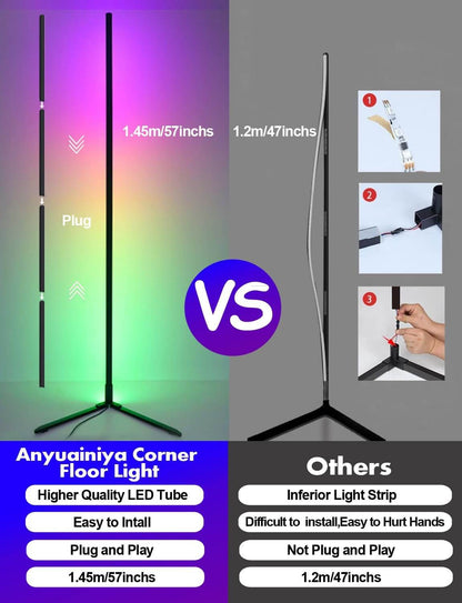 RGB LED Floor Lamp, Smart Modern, Stand Light