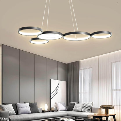 OLYMPIA 54W LED Black pendent Light with Remote Control