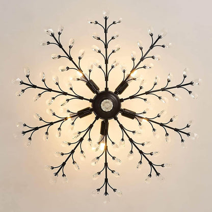 Crystal Ceiling Light Vintage Chandelier, 5 Lights