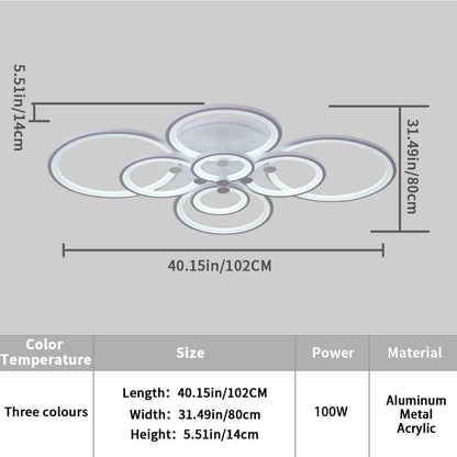 Modern LED Flush Mount, Lighting Fixture