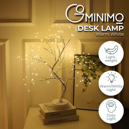 Bonsai Fairy Tree Lights Warm White Wood Desk Lamp