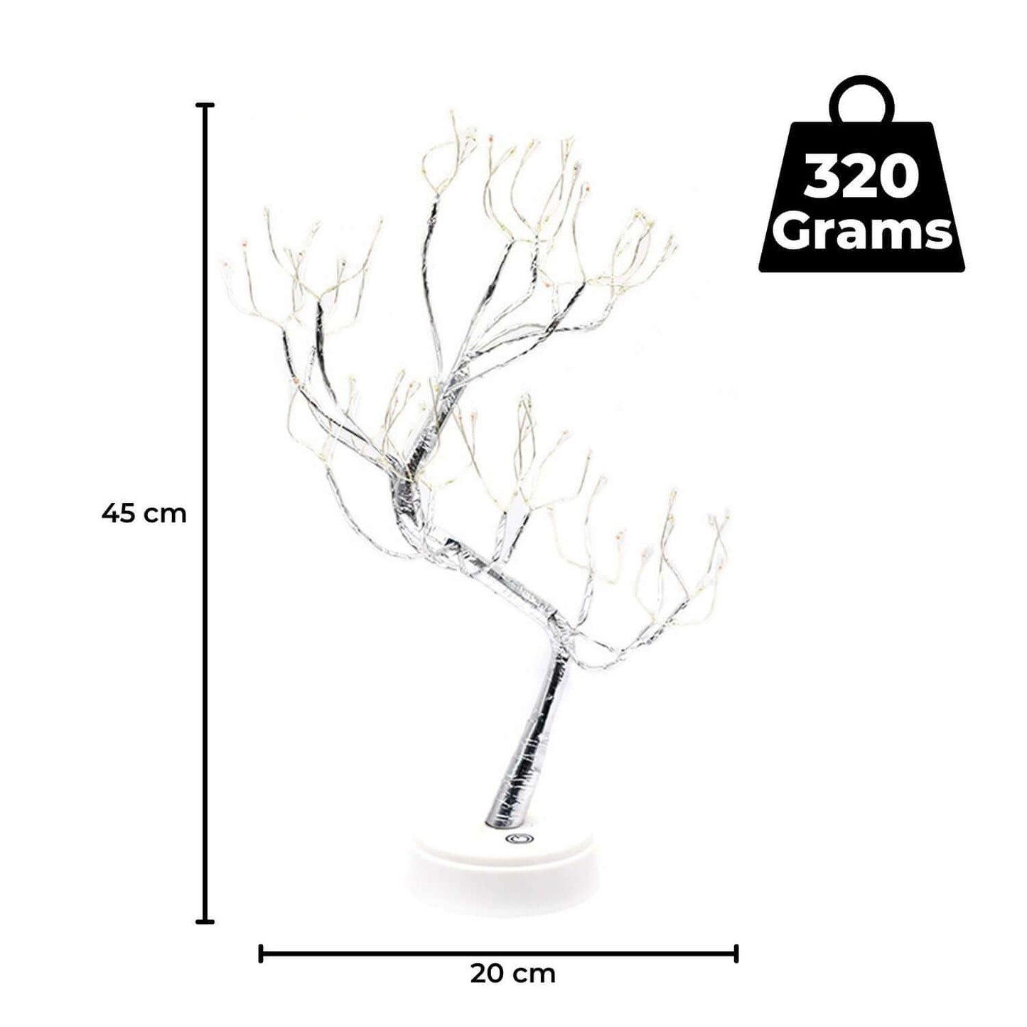 Bonsai Fairy Tree Lights Warm White Wood Desk Lamp