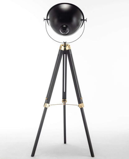 Premium Tripod Spotlight Lamp Nautical Designer Extendable Light - Matte Black