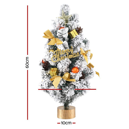 60CM Tabletop Snowy Christmas Tree