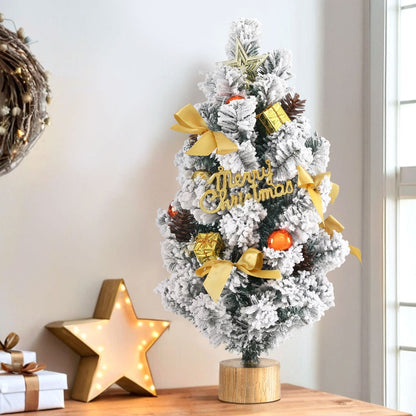 60CM Tabletop Snowy Christmas Tree