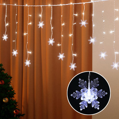 6M Christmas Icicle Light Solar White LED