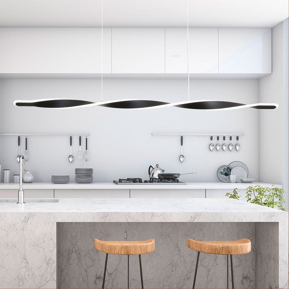 AEON 1200mm 29W LED Pendant Light Black 3CCT-LED Pendants-Oriel Lighting