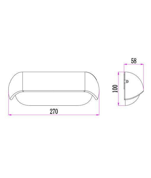 Aken 13W LED Exterior Surface Mounted Wall Light Dark Grey - AKEN1-Exterior Wall Lights-CLA Lighting