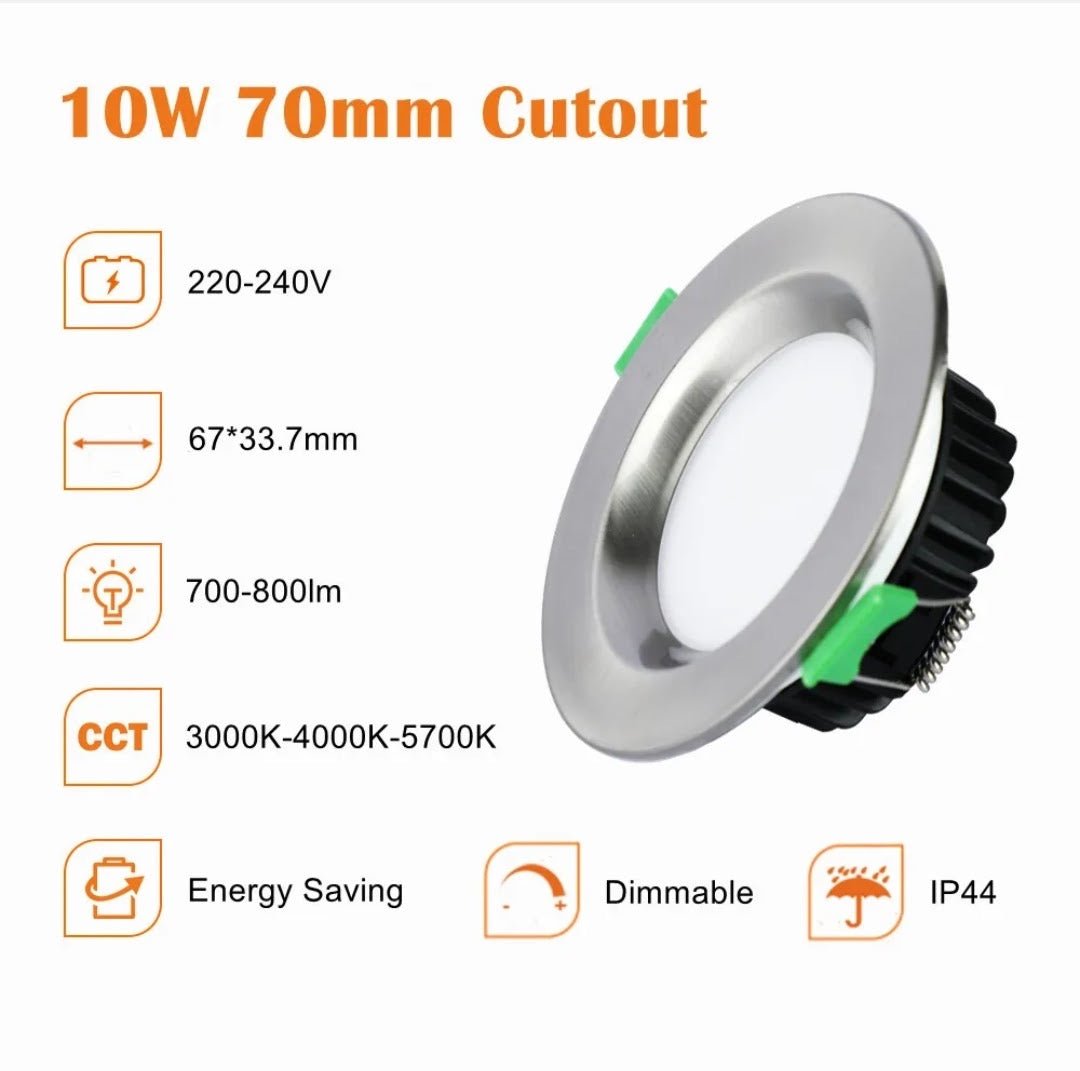 ALICE 10W Tri-Colour Dimmable LED Mini Downlight 70mm cut out-LED Downlight-Alusso