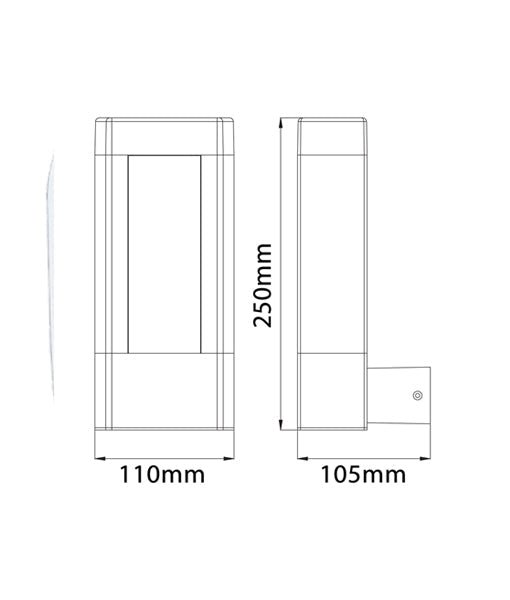 Amun Exterior LED Surface Mounted Wall Light 10W - AMUN1-Exterior Wall Lights-CLA Lighting