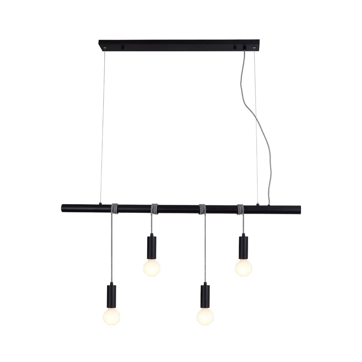 Bikkel 4 Lights Pendant Light - Black-Home & Garden > Lighting-Koala Lamps and Lighting