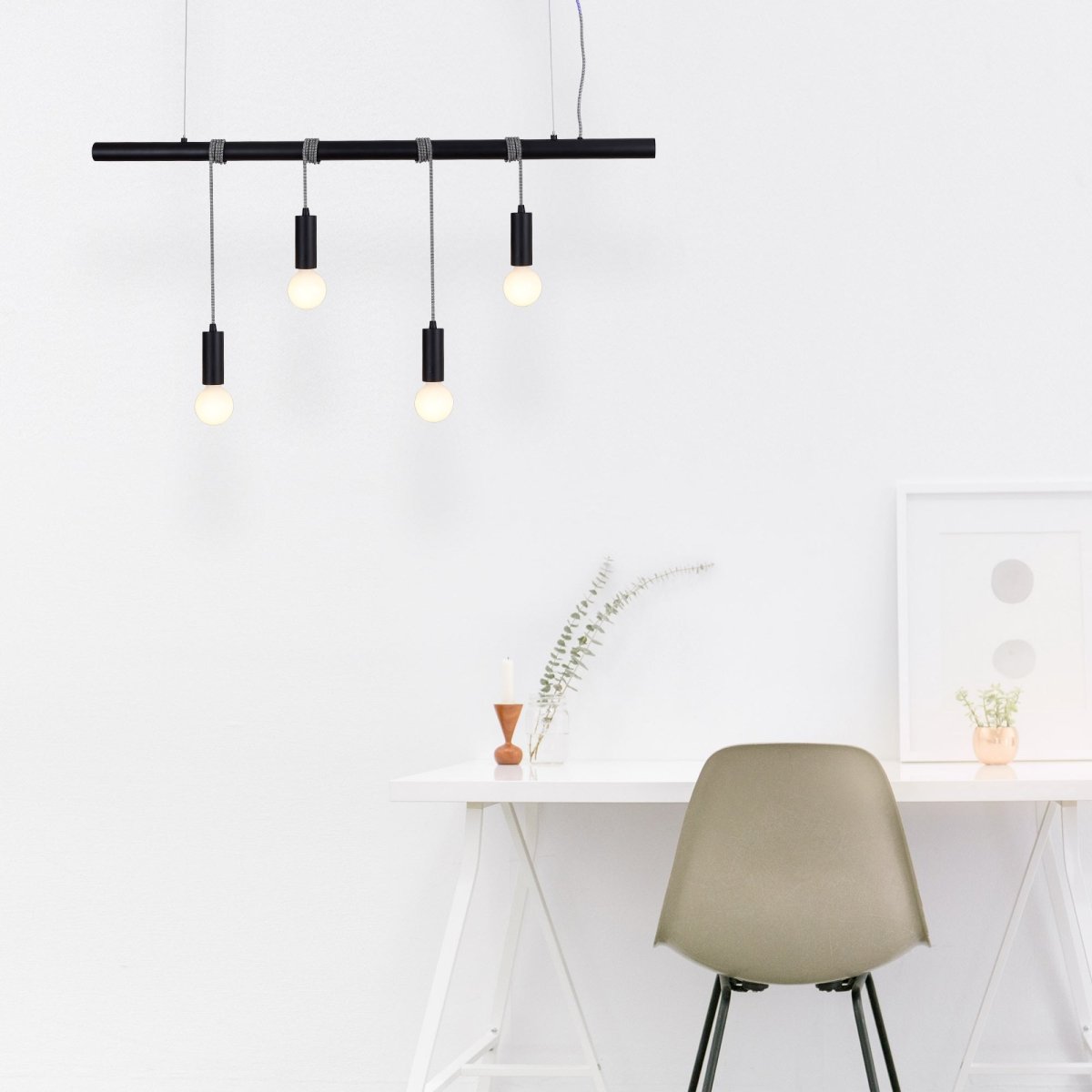 Bikkel 4 Lights Pendant Light - Black-Home & Garden > Lighting-Koala Lamps and Lighting