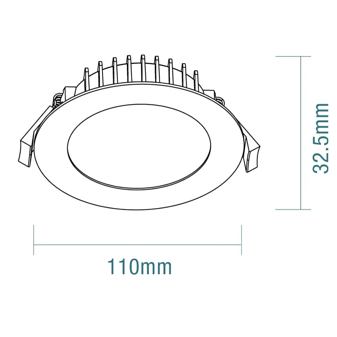 Martec Blitz II 10W Tricolour LED Downlight 90mm Cut Out