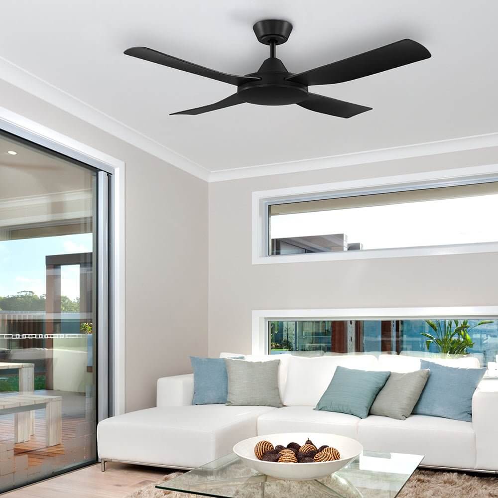 Bondi 48" Black AC ABS Ceiling Fan - 203621 Eglo, FANS, bondi-48-black-ac-abs-ceiling-fan-203621