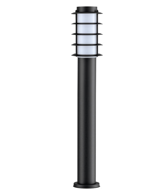 Borda Louvred Bollard Light Long 304 Stainless Steel Black IP44 - BORDA5-Bollard Lights-CLA Lighting