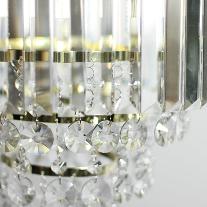 Caia 3 Light Crystal Pendant Gold - LL002CL121G-Ceiling Crystals-Lexi Lighting