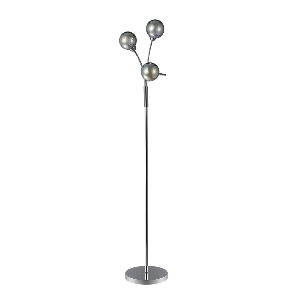 Candice Futuristic Chrome 3 Light Floor Lamp-Floor Lamps-Lexi Lighting