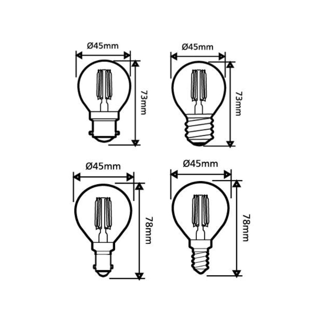 CLA GLOBE-G45 - 4W Fancy Round LED Frosted Globes IP20 Kopy, GLOBES, cla-globe-g45-4w-fancy-round-led-frosted-globes-ip20