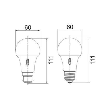 CLA GLS - 10W LED Tri-Colour GLS A60 Shape Frosted Globe - B22/E27-GLOBES-CLA Lighting