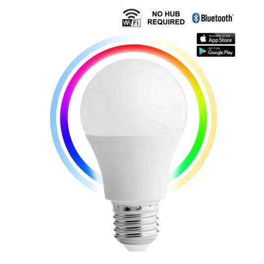 CLA SMART 10W LED Smart Dimmable RGB + Tricolour GLS - E27/B22-GLOBES-CLA Lighting