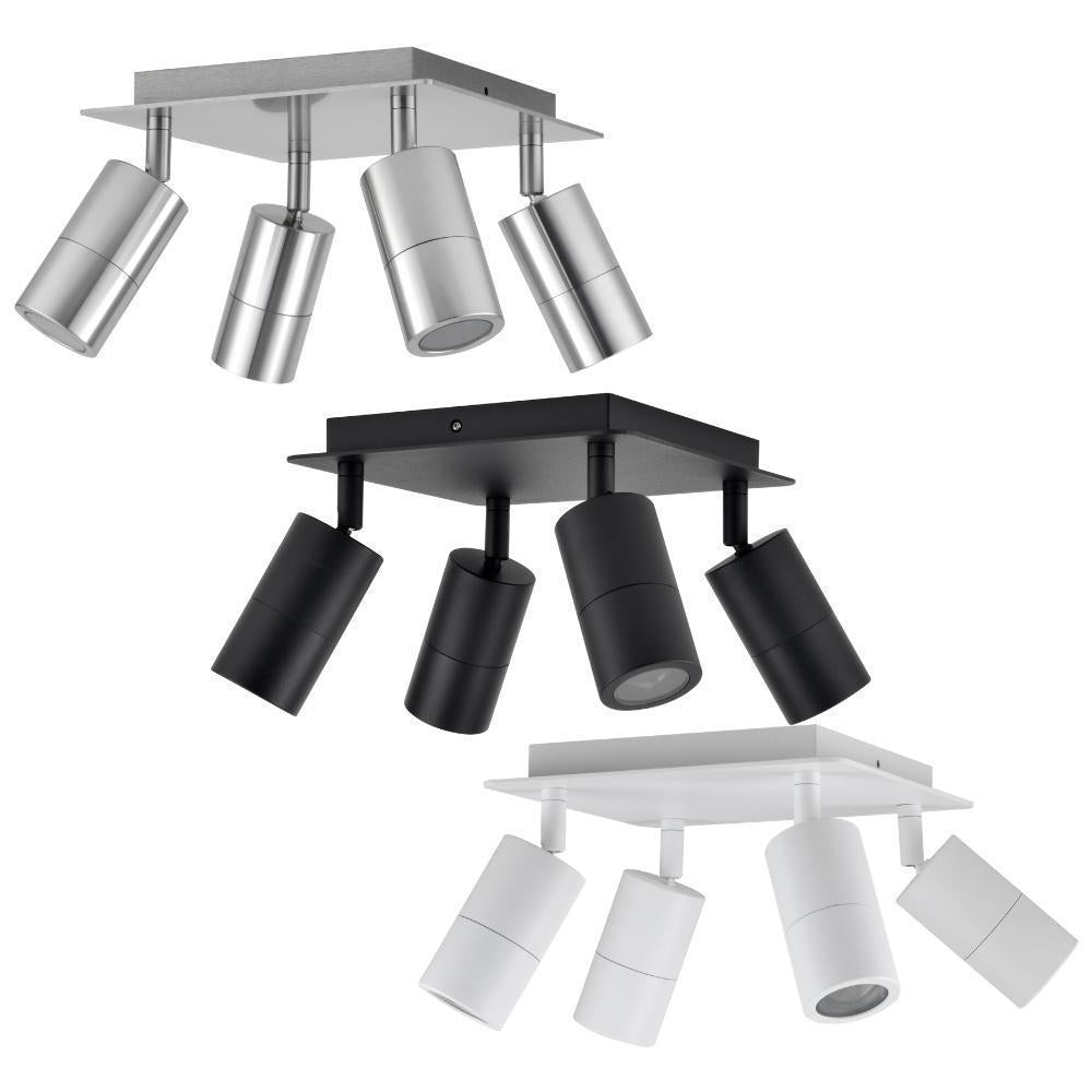 CLA PG4SQ - 4xGU10 4 Light Square Adjustable Spot Light IP44-Ceiling Light Fixtures-CLA Lighting