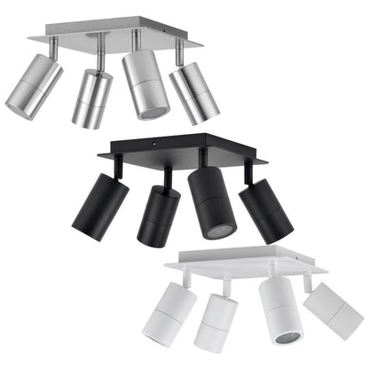 CLA PG4SQ - 4xGU10 4 Light Square Adjustable Spot Light IP44-Ceiling Light Fixtures-CLA Lighting