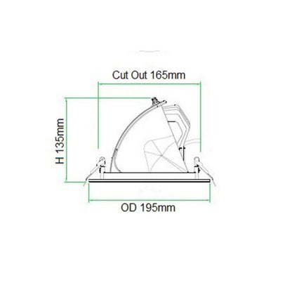 CLA SHOPTRI01 - 28W/38W LED Dual Power & Tri-Colour Recessed Downlight IP20 240V CLA Lighting, DOWNLIGHTS, cla-shoptri01-28w-38w-led-dual-power-tri-colour-recessed-downlight-ip20-240v