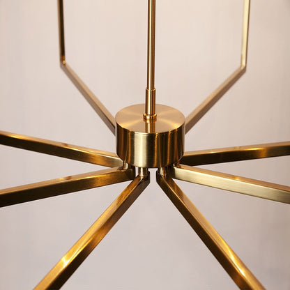 Cohen Chandelier - Brass-Chandeliers-Cafe Lighting and Living