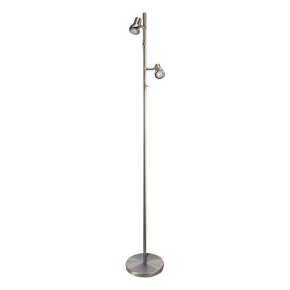 Daxam 2 Light Floor Lamp LED Brushed Chrome - SL98592BC-Floor Lamps-Oriel Lighting