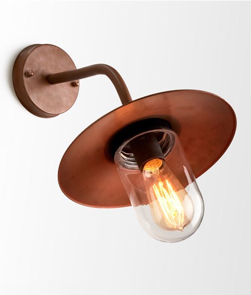 Deksel Aged Copper Exterior Wall Light IP54 - DEKSEL01-Exterior Wall Lights-CLA Lighting