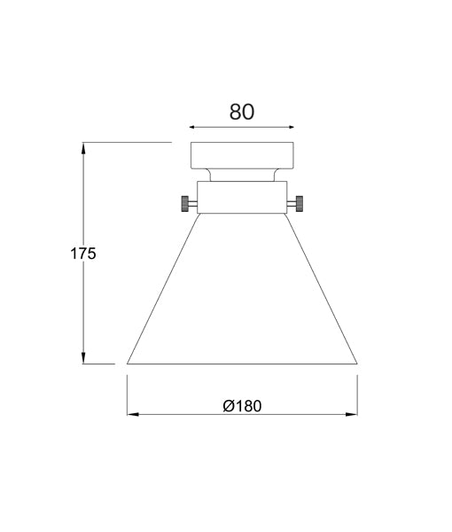 DIYBAT DIY Black Batten Fitting With Smoke Small Cone Shape Glass - DIYBAT07-DIY Batten Fix Lights-CLA Lighting