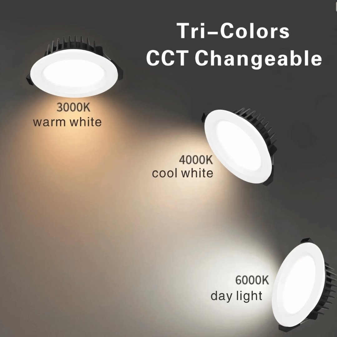 DL110S 10W Tri-Colour Dimmable Aluminium LED Downlight 70mm Cut Out-LED downlight-LC