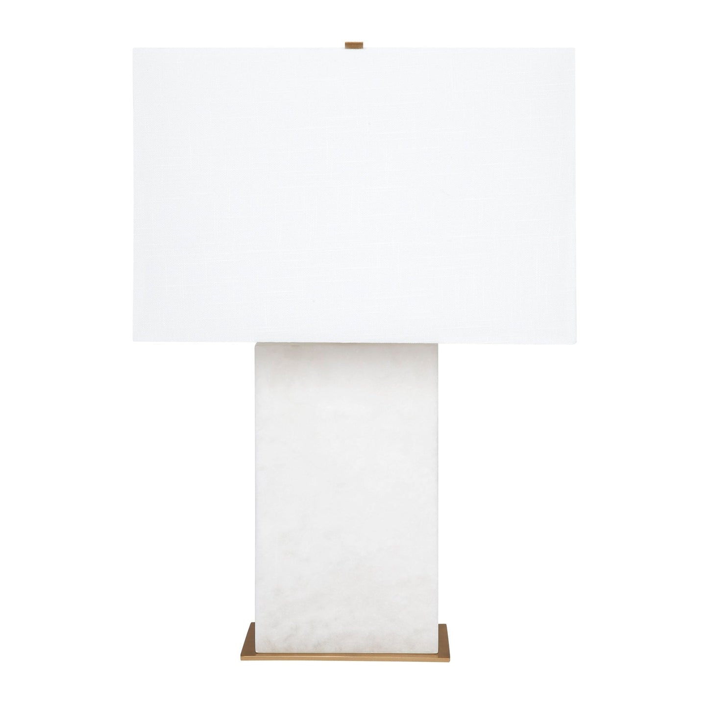 Dominique Alabaster Table Lamp - White--Cafe Lighting and Living