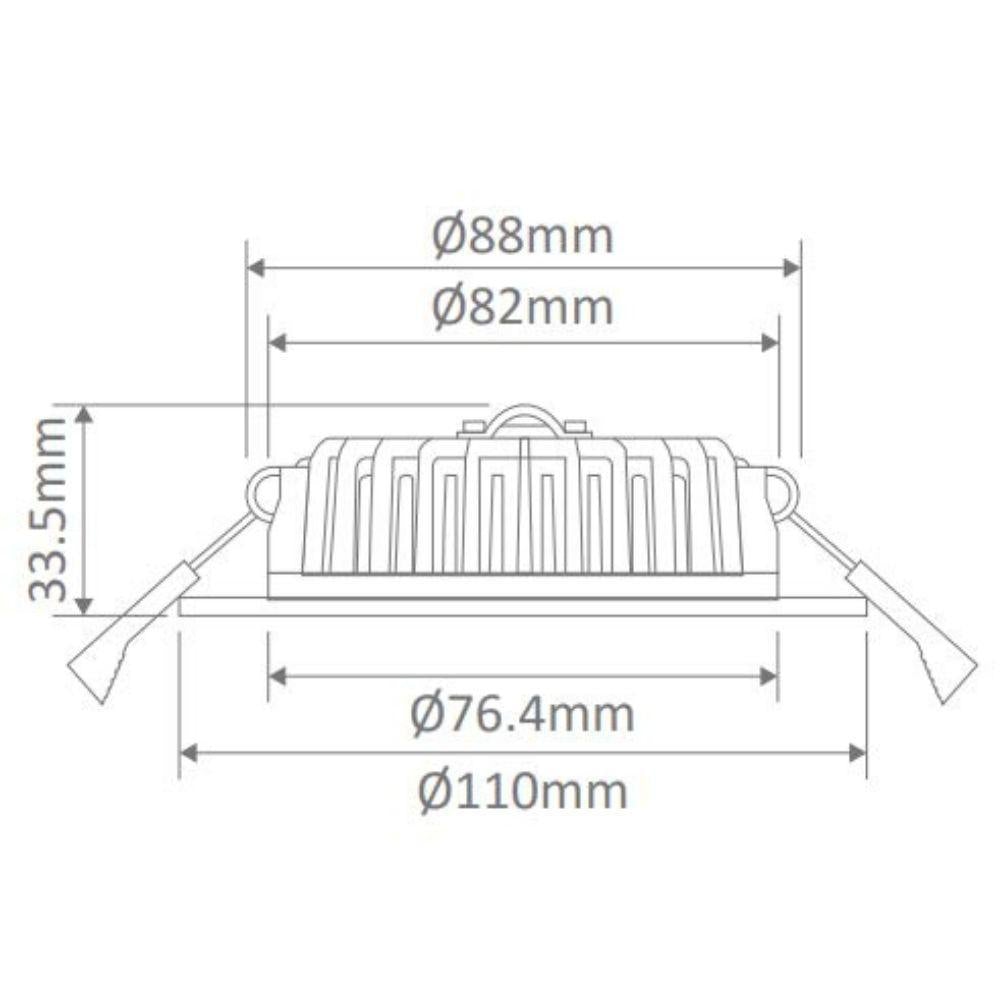 Domus BLISS-10 - 10W Colour Switchable LED Downlight IP54 240V - TRIO Domus, LED Downlight, domus-bliss-10-10w-colour-switchable-led-downlight-ip54-240v-trio