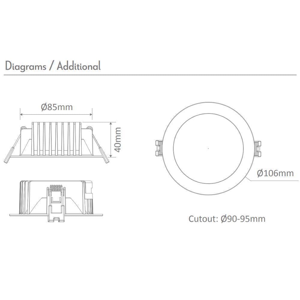 Domus HASTY - 8W Colour Switchable LED Downlight IP54 240V - TRIO Domus, LED Downlight, domus-hasty-8w-colour-switchable-led-downlight-ip54-240v-trio