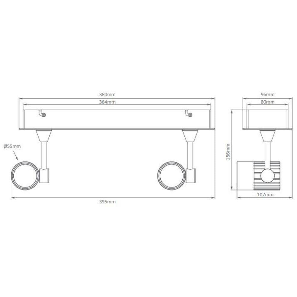 Domus JET-2B - 2 x 10W LED Spotlight Bar-INDOOR-Domus