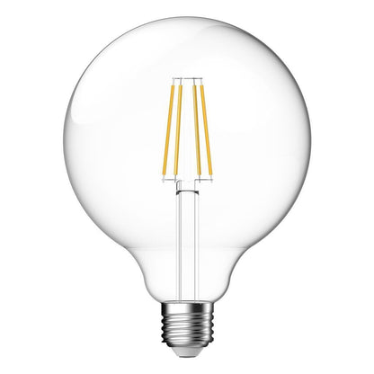 7.8W LED Dimmable G120 Spherical Shape Filament Glass Globe - B22/E27 Domus, GLOBES, domus-lf-g120-7-8w-led-dimmable-g120-spherical-shape-filament-glass-globe-b22-e27