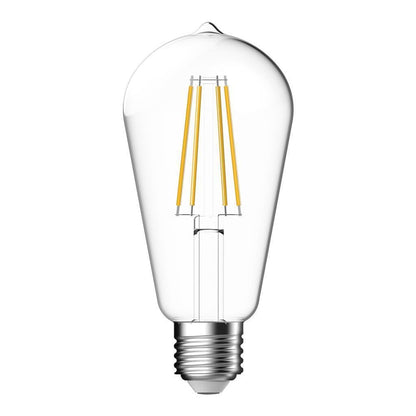 7W LED Dimmable Pear Shape Filament Clear Globe - B22/E27-GLOBES-Domus