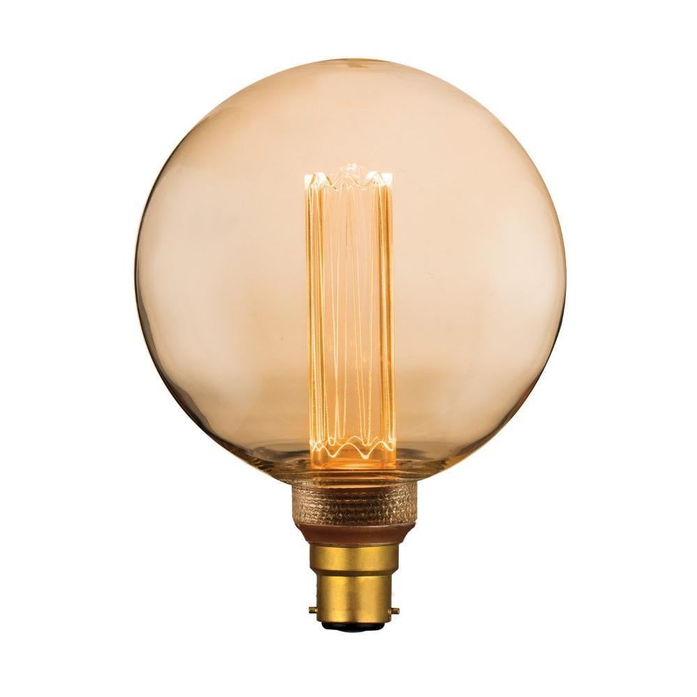 3.5W LED Dimmable G125 Spherical Shape Retro Vintage Filament Globe 1800K - B22/E27 Domus, GLOBES, domus-lrf-g125-3-5w-led-dimmable-g125-spherical-shape-retro-vintage-filament-globe-1800k-b22