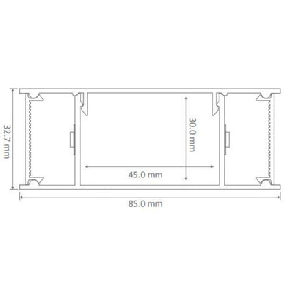 Domus LUMALINE-2-900 - 2x17.5W 900mm LED Up/Down Wall light-INDOOR-Domus Lighting