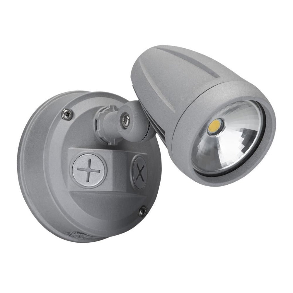 Domus MURO-13 - 13W LED Single Head Exterior Spotlight IP54 Silver - 5000K-OUTDOOR-Domus