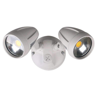 Domus MURO-PRO-30 - 30W LED Tri-Colour Twin Head Exterior Spotlight IP54-OUTDOOR-Domus