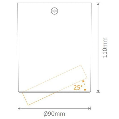 Domus NEO-SM-TILT-TRIO - 10W/20W LED Tri-Colour Dimmable Tiltable Surface Mount Downlight-DOWNLIGHTS-Domus Lighting