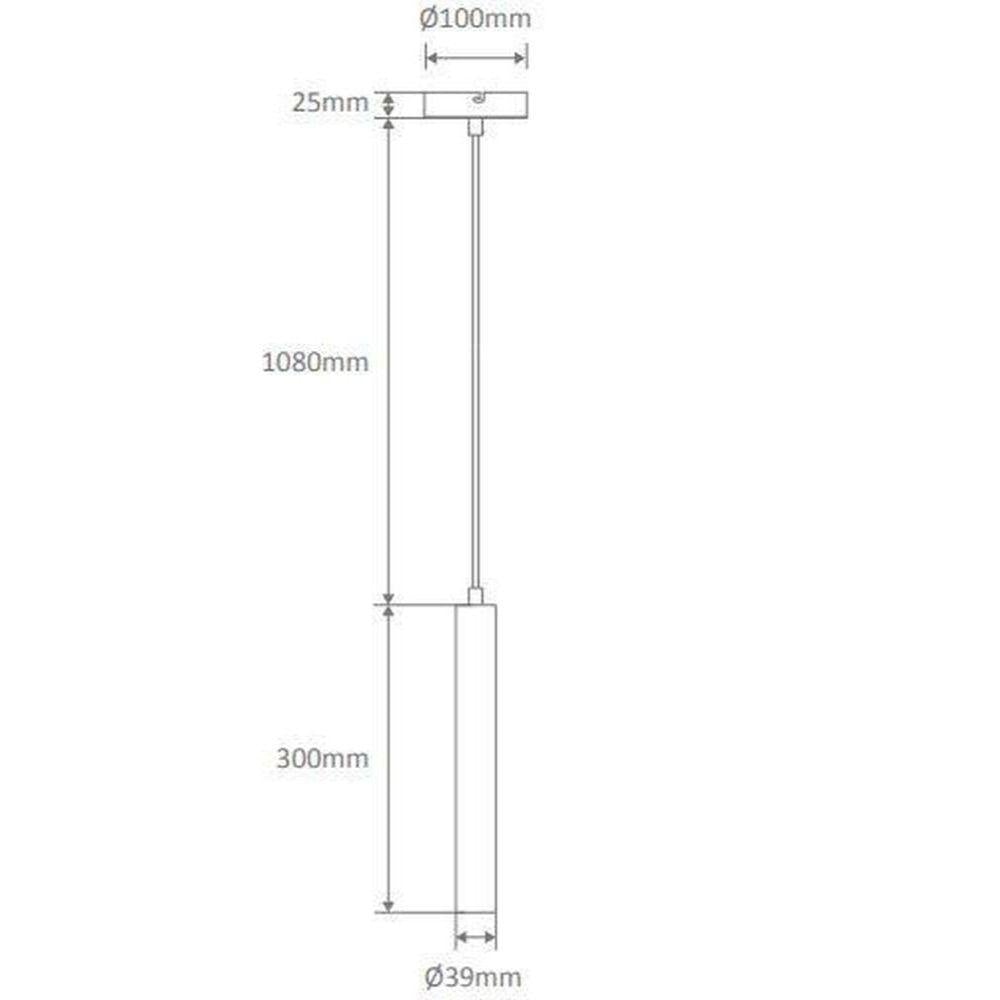 Domus STAR-PD-300-5W - 5W 300mm LED Cylindrical Pendant Kopy, PENDANTS, domus-star-pd-300-5w-5w-300mm-led-cylindrical-pendant