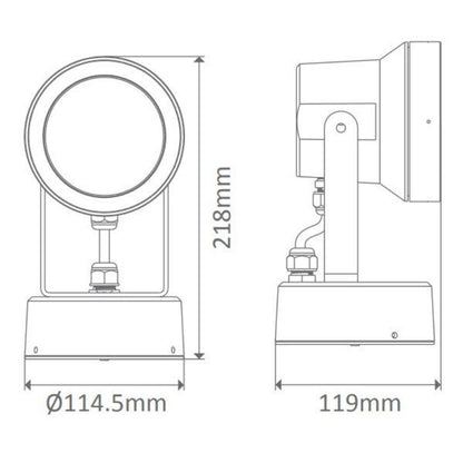 Domus VISION-12 - 12W Exterior LED Spotlight IP54-OUTDOOR-Domus