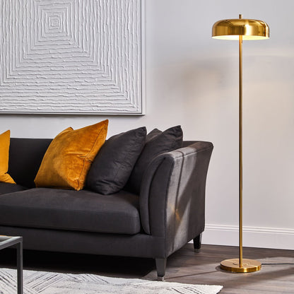 Sachs Floor Lamp - Polished Brass-floor lamp-Cafe Lighting and Living