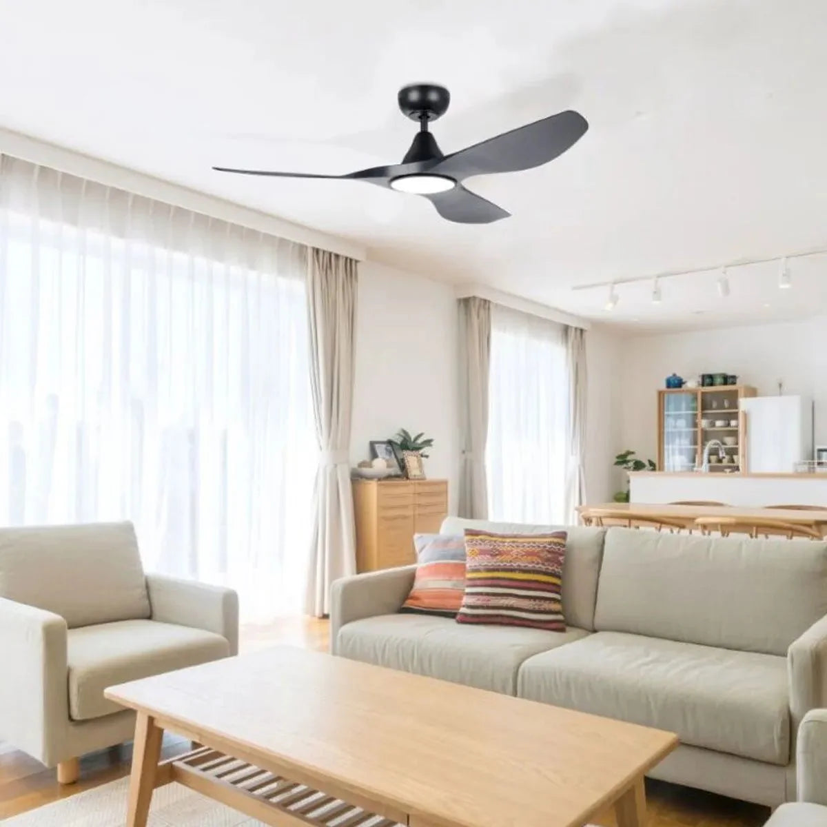 Eglo Surf 60" DC WiFi Ceiling Fan with LED Light & Remote Control-Ceiling Fan-Eglo